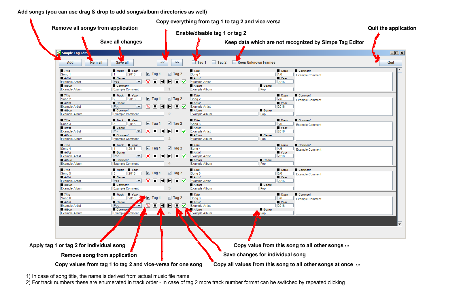 simple tag editor controls